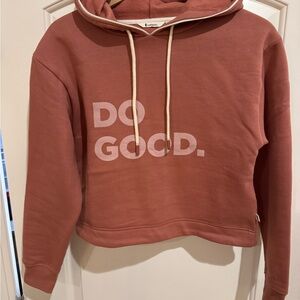 Cotopaxi Women's Rust Hoodie with 'Do Good' Print